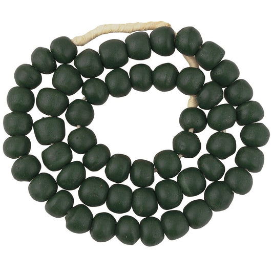 African Trade Krobo Glass Beads - 13-14Mm Recycled Ghana Beads