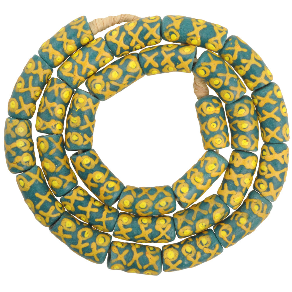Beads Recycled Glass Powder Ghana Ethnic Jewelry Necklace Krobo