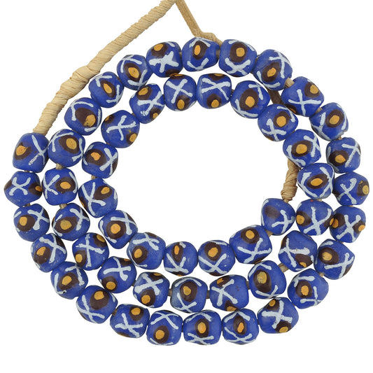 Fancy African Trade Beads - 12Mm Recycled Glass Beads From Ghana - horror scene artwork