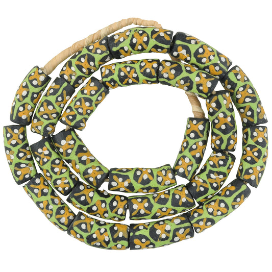 Exquisite African Trade Beads - 10Mm Recycled Glass From Ghana