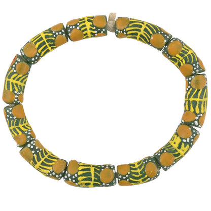 African Recycled Glass Powder Beads Handmade Ghana Bracelet