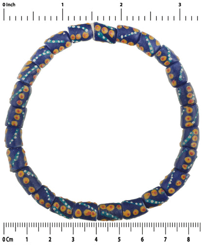African Handmade Beads Recycled Powder Glass Krobo Fancy Bracelet - alternate view