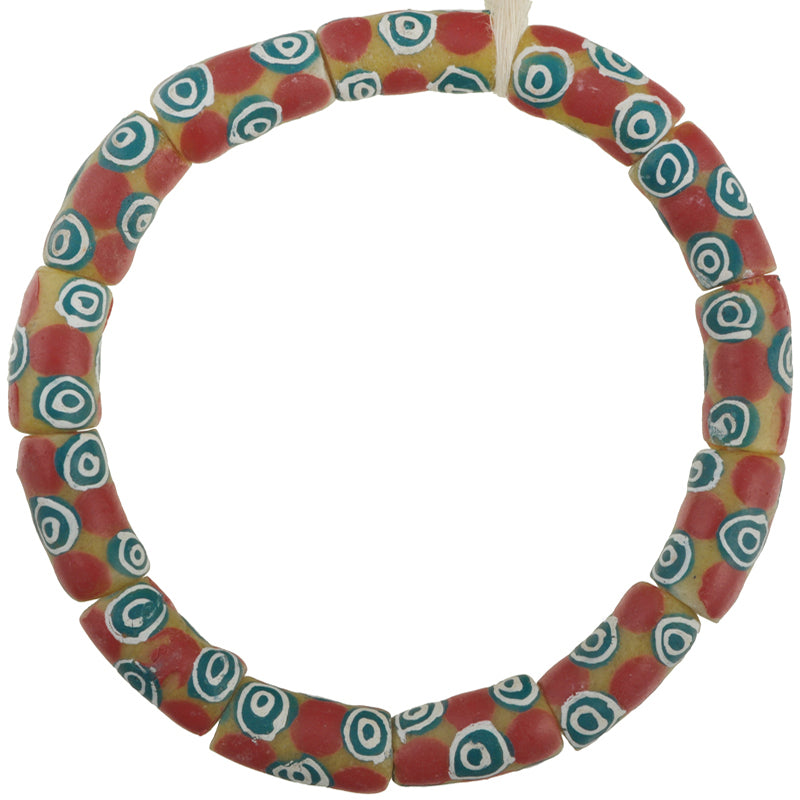 New Krobo Beads African Powder Glass Eye Trade Beads Ghana Dipo Ethnic Bracelet