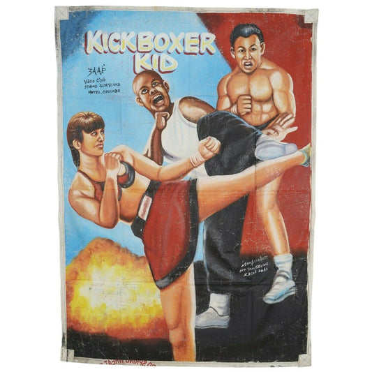 Kickboxer Kid Authentic Hand-Painted Ghanaian Movie Poster