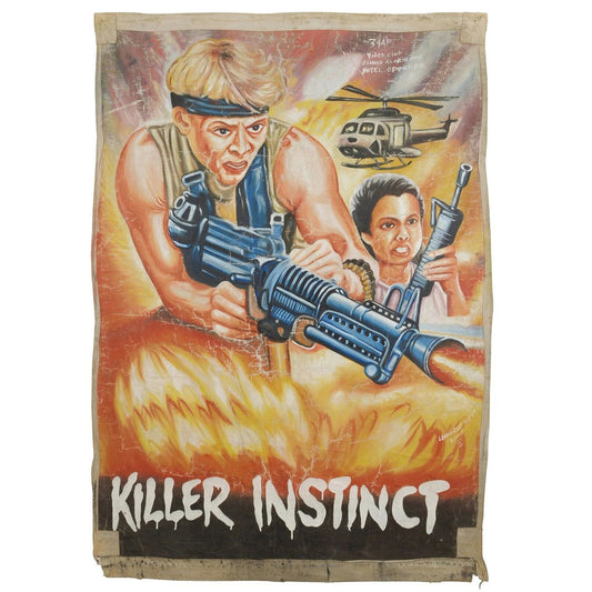 Killer Instinct: Hand-Painted Ghanaian Movie Poster By Leonardo