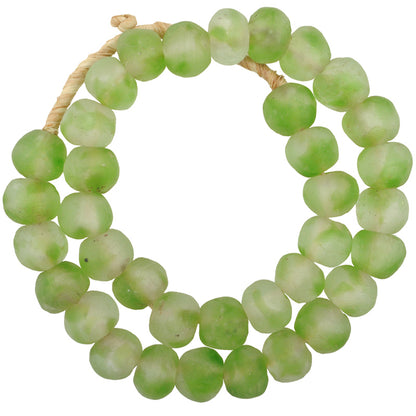 Translucent Multicolored Krobo Glass Beads - X-Large, 19-21Mm, 23.5"