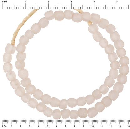 Translucent Ghana Glass Beads - Recycled African Trade Beads - close-up