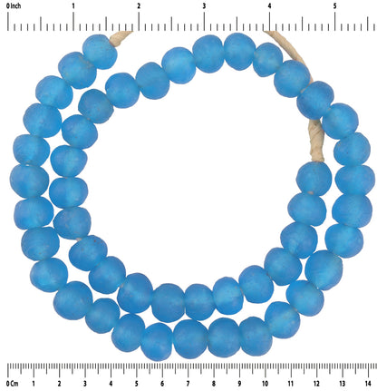 Authentic Glass Beads - Translucent Recycled Made In Ghana - close-up