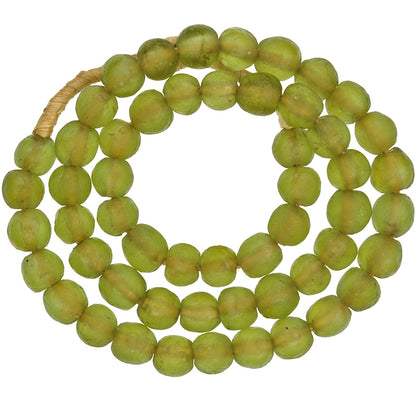 New African Trade Beads Krobo Powderglass Translucent Recycled Glass Beads Dipo