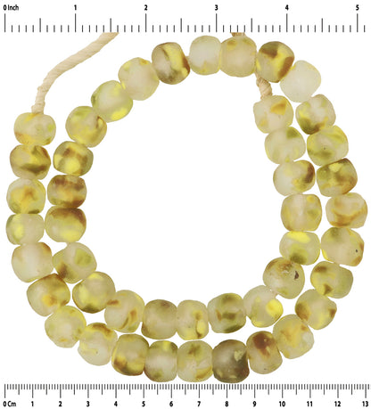 Translucent Krobo Glass Beads - African Trade Beads From Ghana - detailed product shot