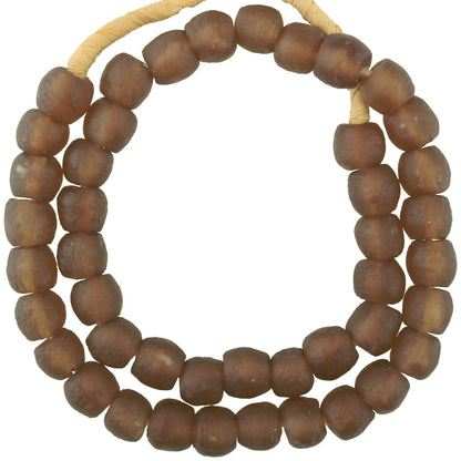 Authentic African Bottle Glass Beads - Translucent Recycled Glass Art