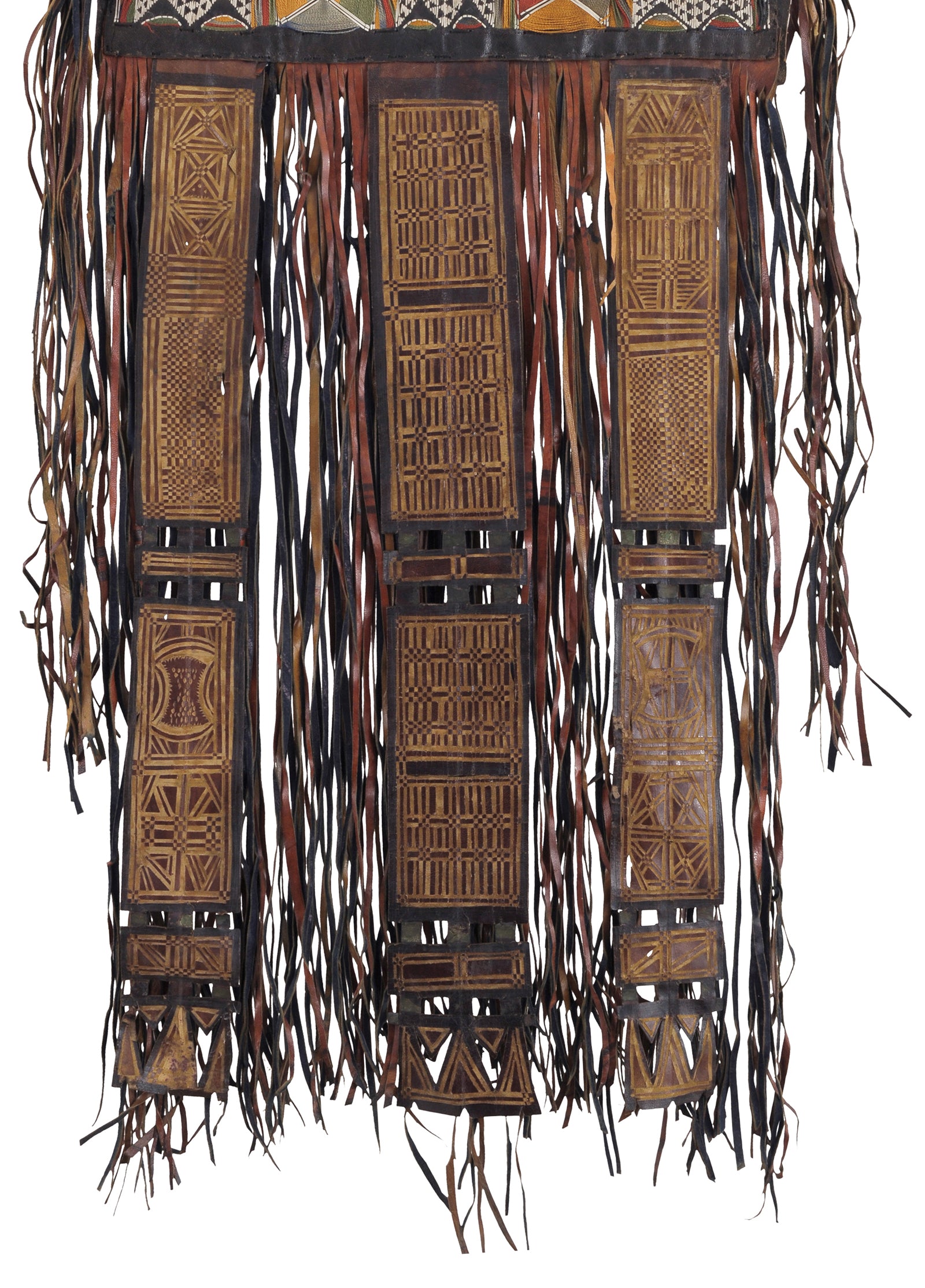 Tuareg Leather Tent Panel African Decoration Mali Niger Sahara - partial view