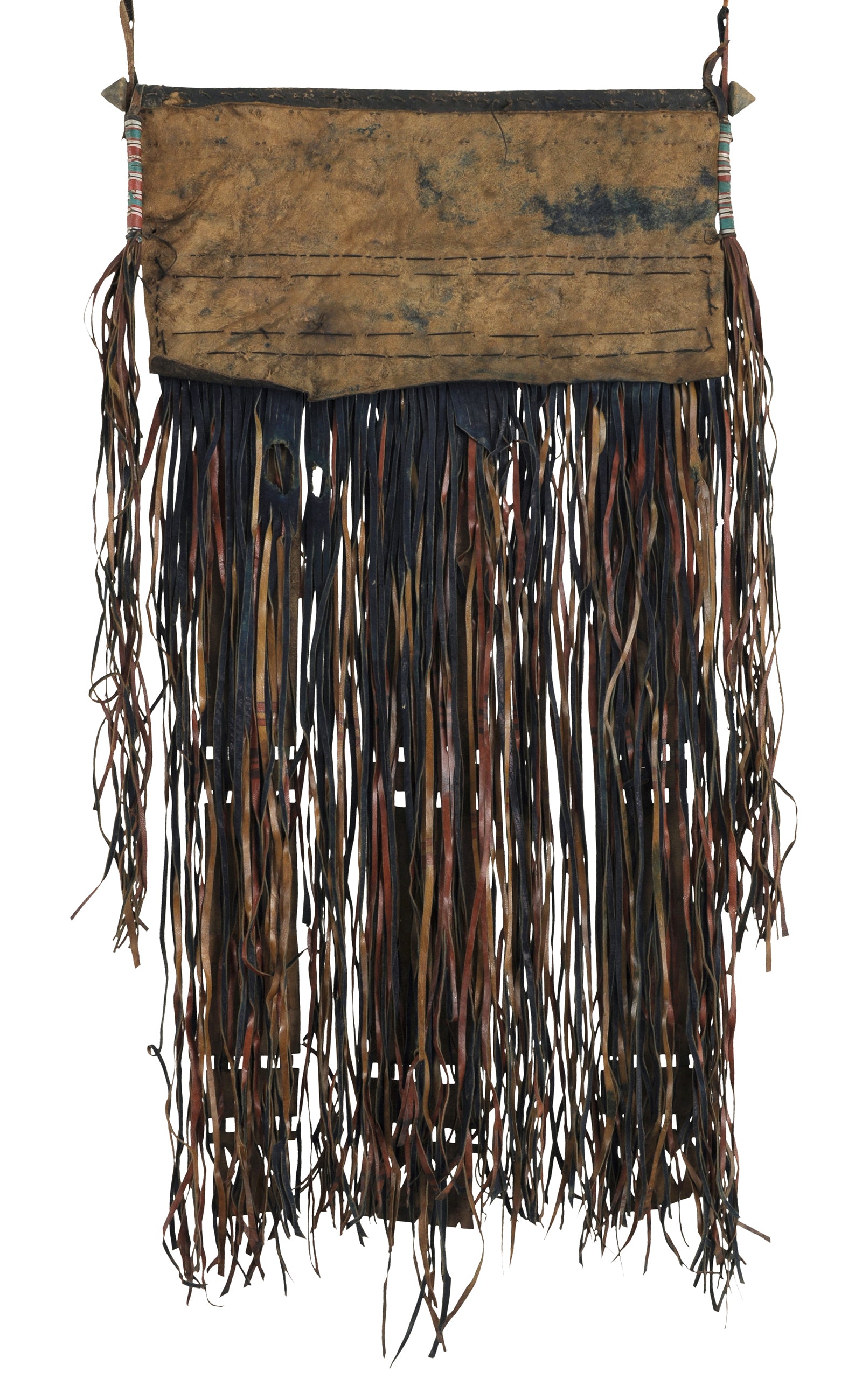 Tuareg Leather Tent Panel African Decoration Mali Niger Sahara - surface close-up