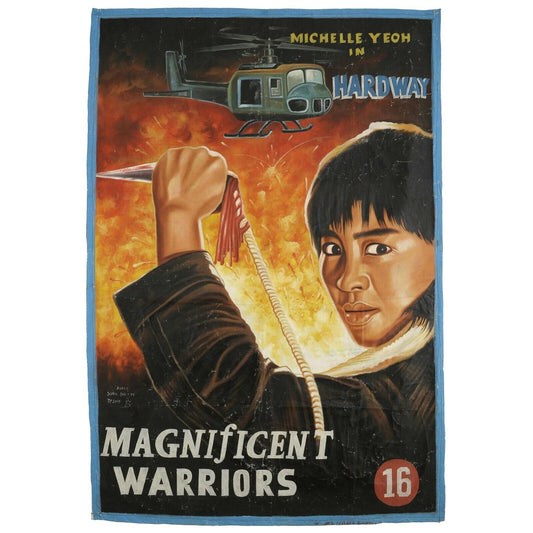 Unique Magnificent Warriors Hand-Painted Movie Poster From Ghana