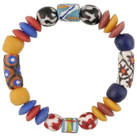 Handmade Beaded Bracelet - African Glass Beads Jewelry