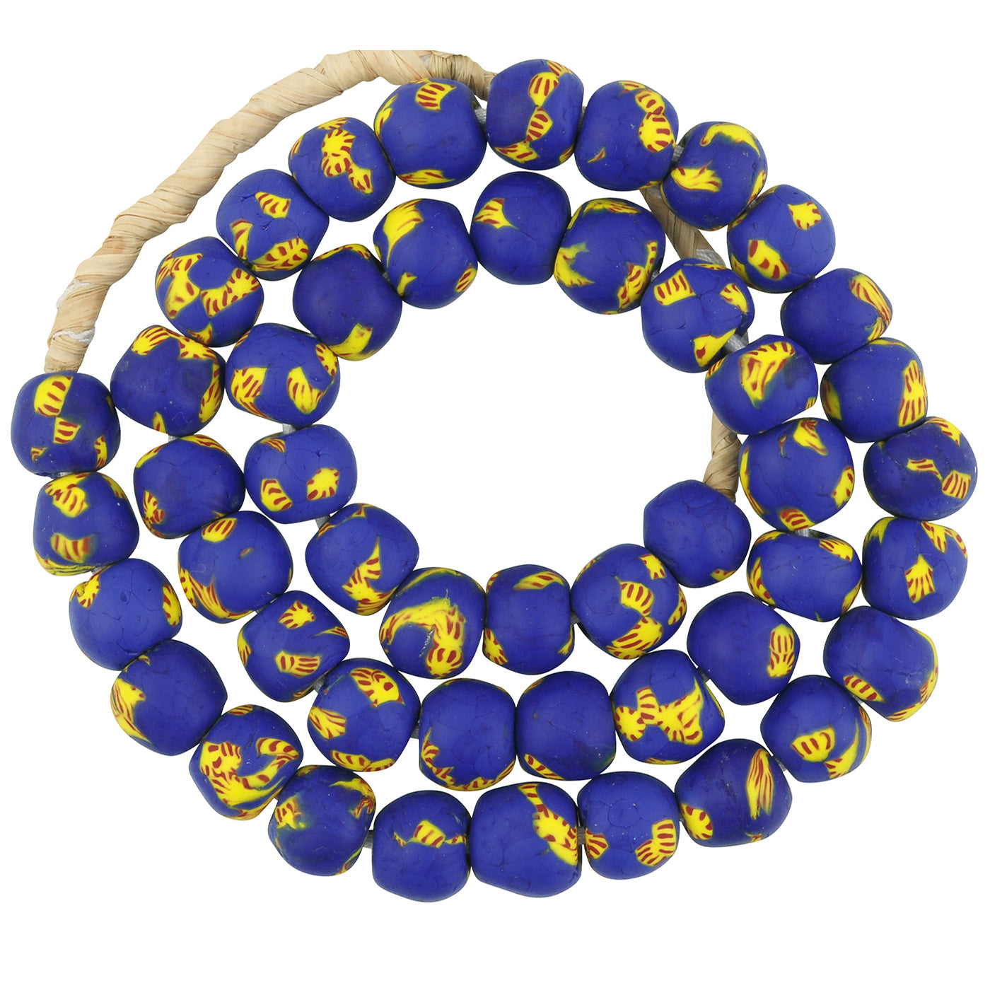 Recycled Beads Glass Seed Handmade Tumbled African Tribal Necklace Ghana