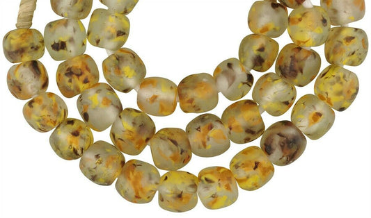 Translucent Krobo Glass Beads - African Trade Beads From Ghana - product focus