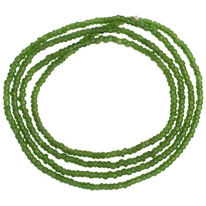Old Translucent Green 2 mm Venetian Seed Bead Strand – Trade Beads