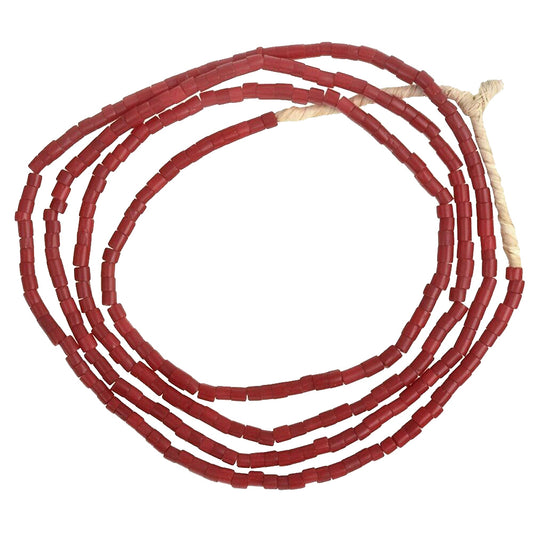 Unique Strand of Tiny 3 mm Red Old Venetian Seed Glass Trade Beads