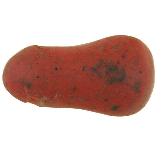 Kiffa Glass Bead African Trade Old Handmade Mauritania Red Rare
