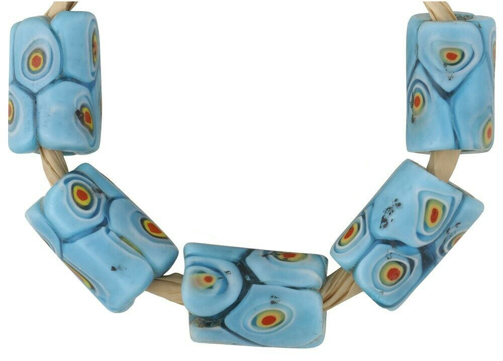 Antique Millefiori Beads Venetian Murano Glass Mosaic African Trade - alternate view