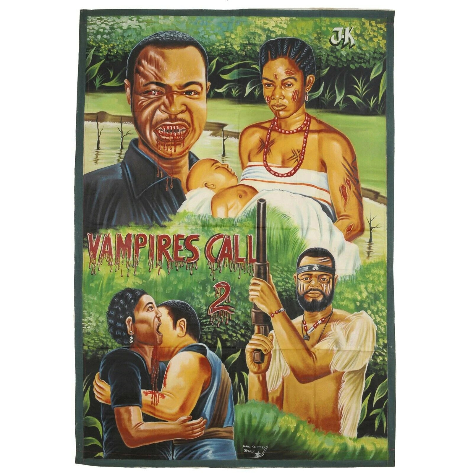 Vampires Call 2 Movie Poster - Ghana Hand-Painted Art