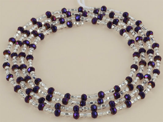 Waist Beads African Belly Chain Ghana Handmade Body Jewelry Weight Control - alternate view