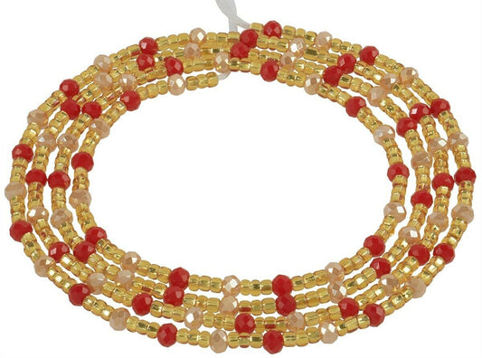 African Waist Beads Handmade Belly Chain Body Jewelry Ghana - alternate view