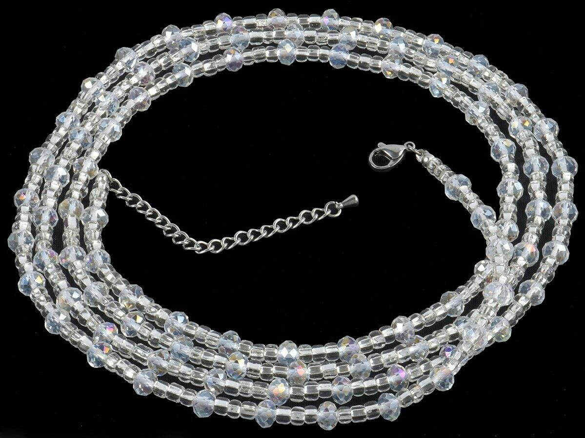 Ghana Waist Beads African Handmade Belly Chain Weight Control Body Jewelry - zoomed-in detail