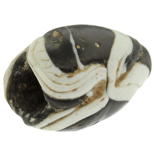Antique Islamic Folded Glass Trade Bead - 1200 Ad | Rare Fustat Bead