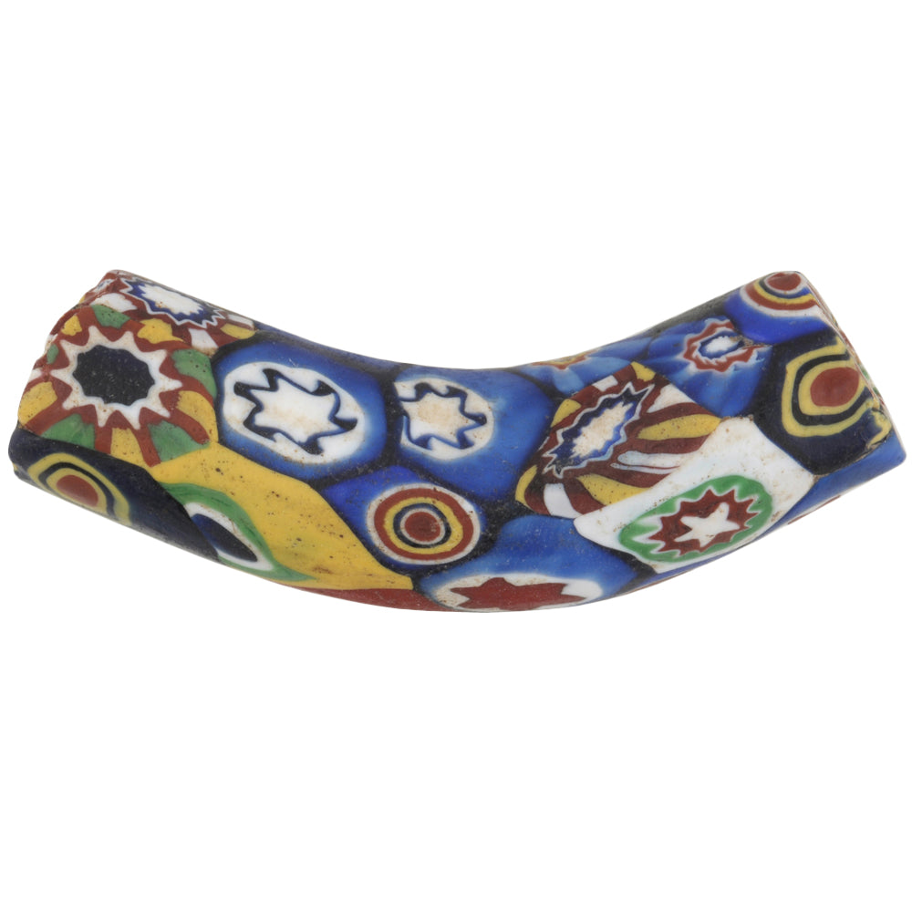 Rare Antique Venetian Elbow Millefiori Mosaic Trade Bead 39Mm