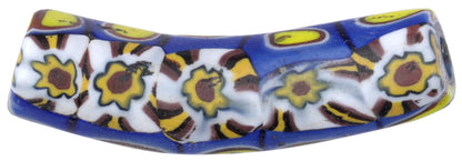 Antique Elbow Venetian Millefiori Mosaic Trade Bead 33X8Mm - African Trade - alternate view