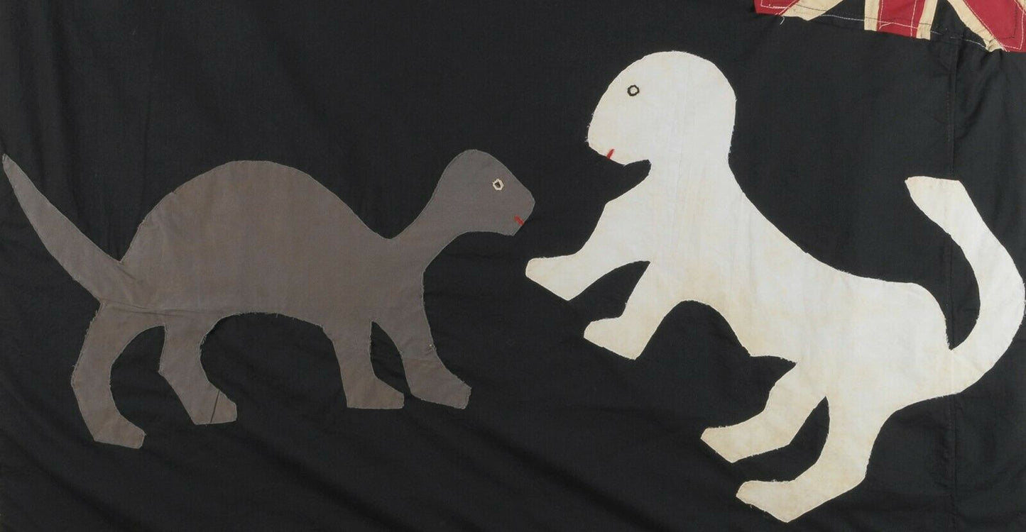 African Art Asafo Frankaa War Flag Fante Fanti Ghana Applique Gold Coast - alternate view