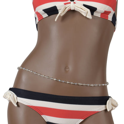 Ghana Waist Beads African Handmade Belly Chain Weight Control Body Jewelry - angled shot